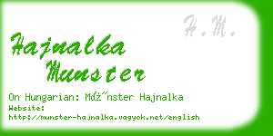 hajnalka munster business card